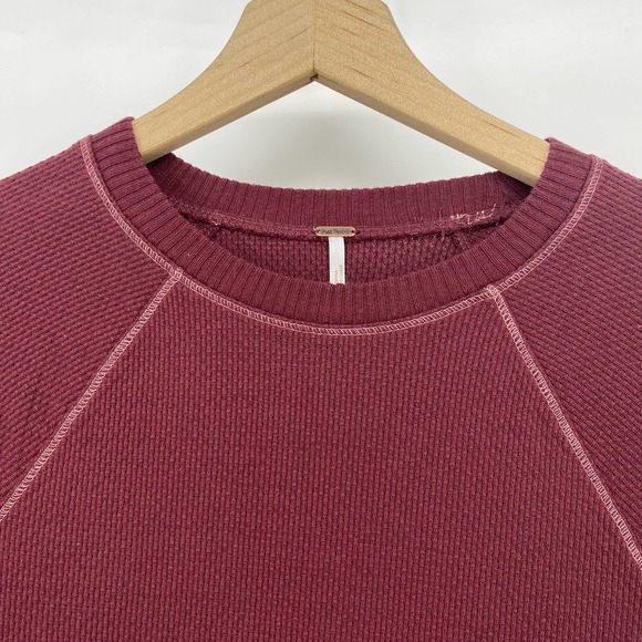 Free People In The Mix Cuff Tee Rio Vino X-Small Thermal - Picture 7 of 9